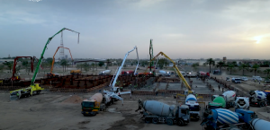 The progress of the dental hospital building